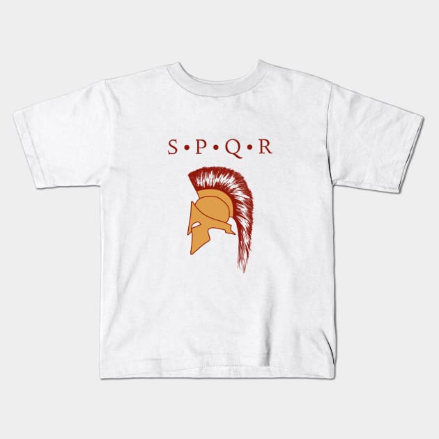 Roman helmet Kids T-Shirt by pepques